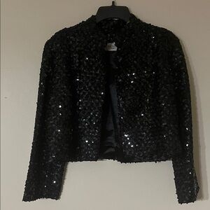 Elegant Black Sequin Blazer